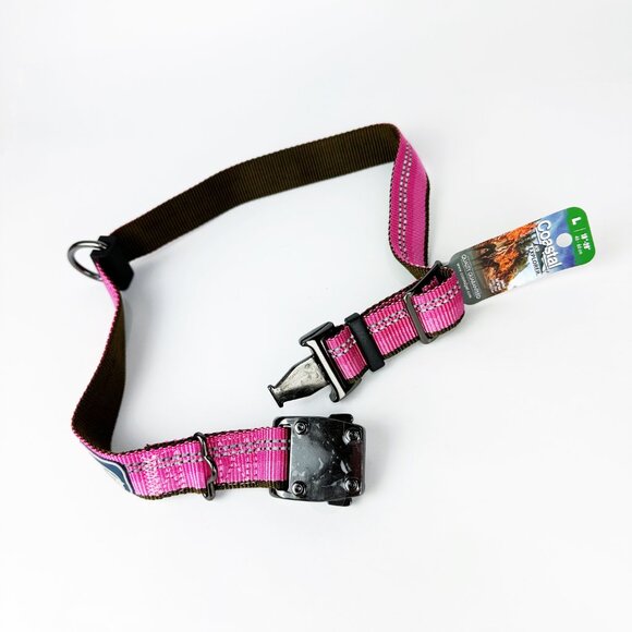Coastal Pet K9 Explorer Reflective Adjustable Dog Collar Sz L Large Pink Rosebud - Picture 3 of 12